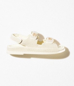 Knitwear Sandal - Sandalet, Beyaz