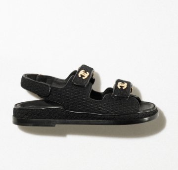 Knitwear Sandal - Sandalet, Siyah