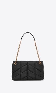 PUFFER SMALL CHAIN BAG IN QUILTED LAMBSKIN - Çanta, Siyah