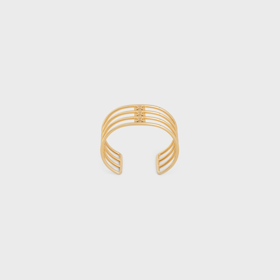 TRIOMPHE CAGE CUFF IN BRASS WITH GOLD FINISH - Bilezik