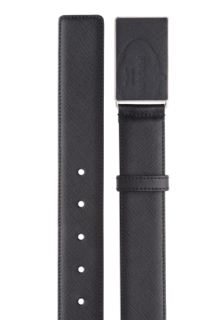 Saffiano leather belt - Kemer, Siyah