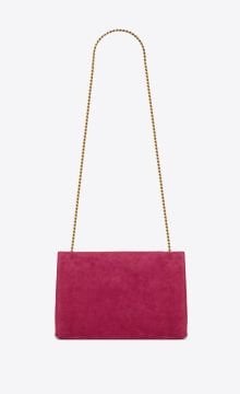 KATE MEDIUM REVERSIBLE CHAIN BAG INSUEDE AND SMOOTH LEATHER - Çanta, Pembe