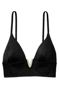 Plunge Triangle Bikini Top - Bikini Üstü, Siyah