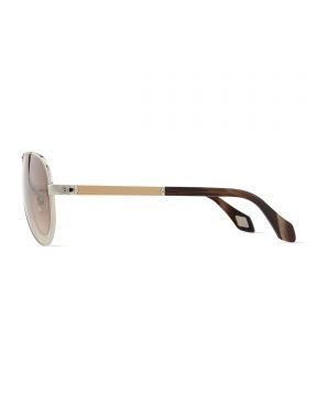 Metal Aviator Sunglasses - Güneş Gözlüğü, Krem