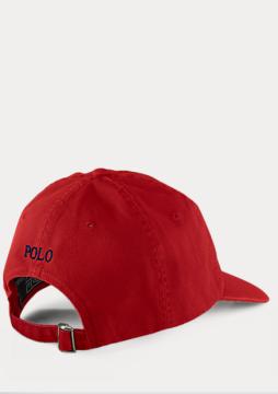 Cotton Chino Ball Cap - Şapka, Kırmızı