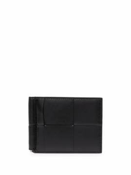 Maxi Intrecciato leather wallet - Cüzdan, Siyah