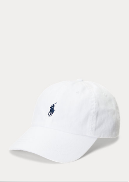 Cotton Chino Baseball Cap - Şapka, Beyaz