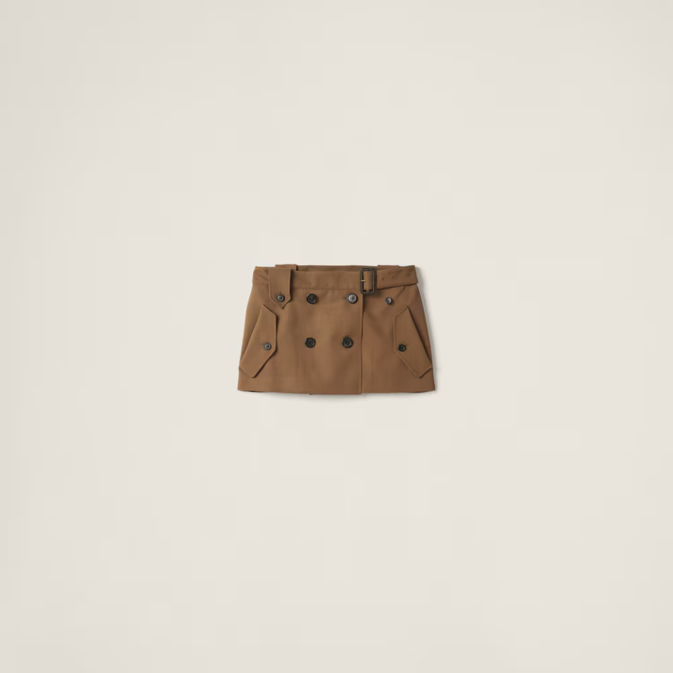 Gabardine miniskirt - Mini Etek