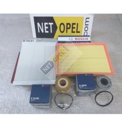 Opel Meriva A Filtre Bakım Seti 1.7 Motor BOSCH
