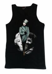 Charles - Marilyn Monroe - Manson Baskılı Sıfır Kol T-shirt