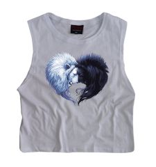 Aslan Day Night Crop Top Baskılı Göbek Üstü-Yarım T-shirt