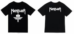 Manowar Çift Yön Baskılı T-shirt