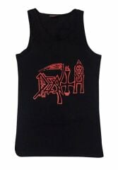 Death Baskılı Sıfır Kol T-Shirt