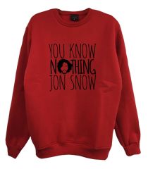 Game of Thrones Baskılı Bisiklet Yaka Sweatshirt