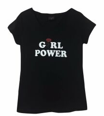 Girl Power Baskılı Body