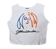 JOHN LENNON Baskılı Göbek Üstü-Yarım T-shirt