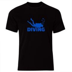 Yüzme Dalış Swimming Baskılı Tshirt