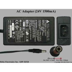 Delta ADP-36XB 24V 1500mA 1.5A AC Power Adapter