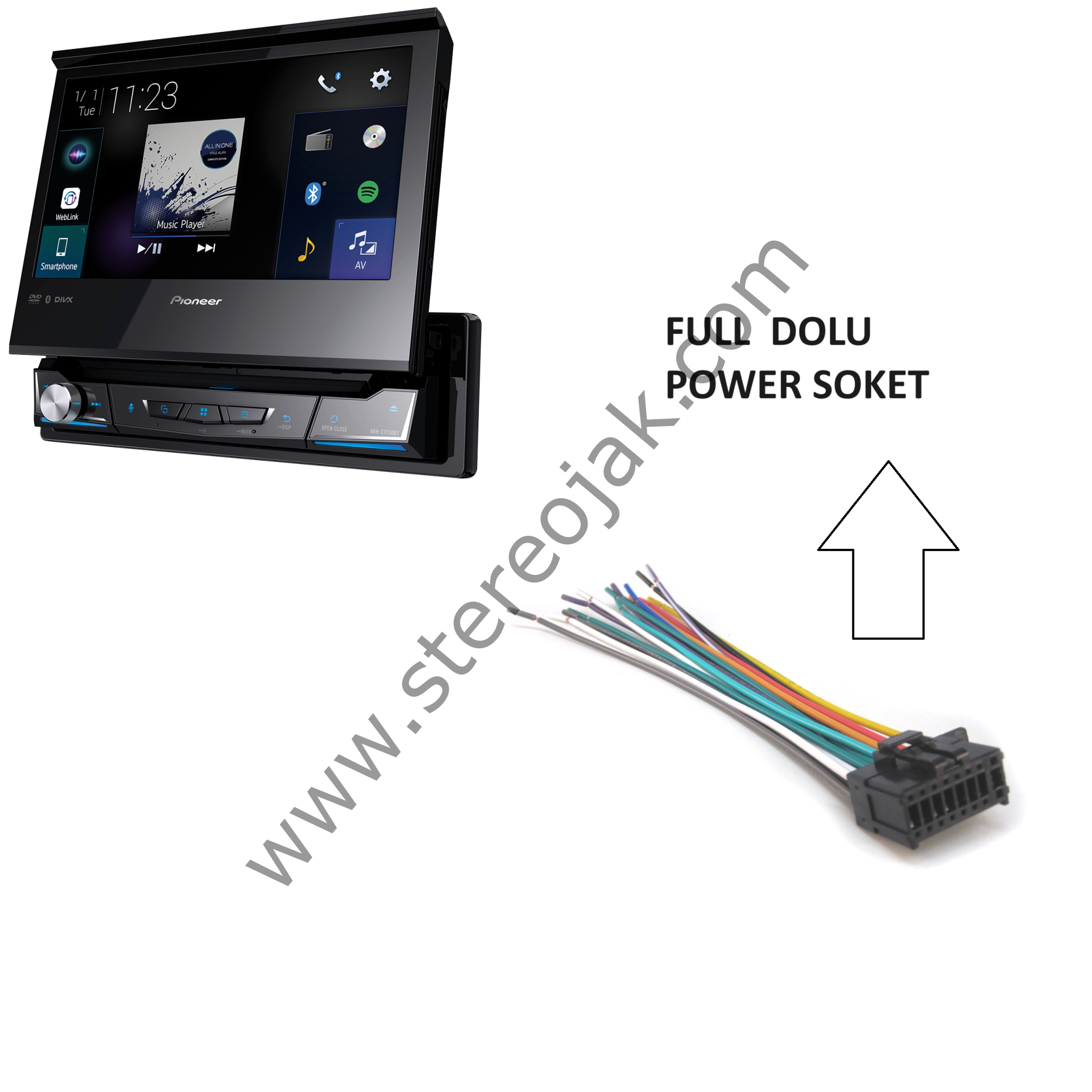 AVH-Z7250BT   ARKA POWER SOKET