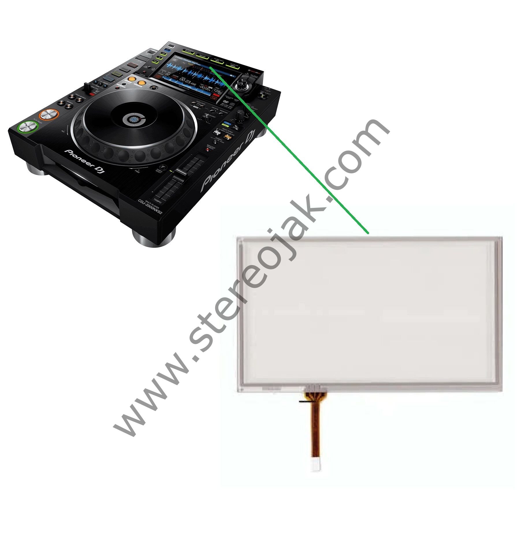 DJ CDJ2000NXS2W    uyumlu    DOKUNMATİK TOUCH       CDJ-2000NXS2 CDJ-2000 NEXUS 2 CDJ2000NXS2  (  dış yüzey  touch dokunmatik )