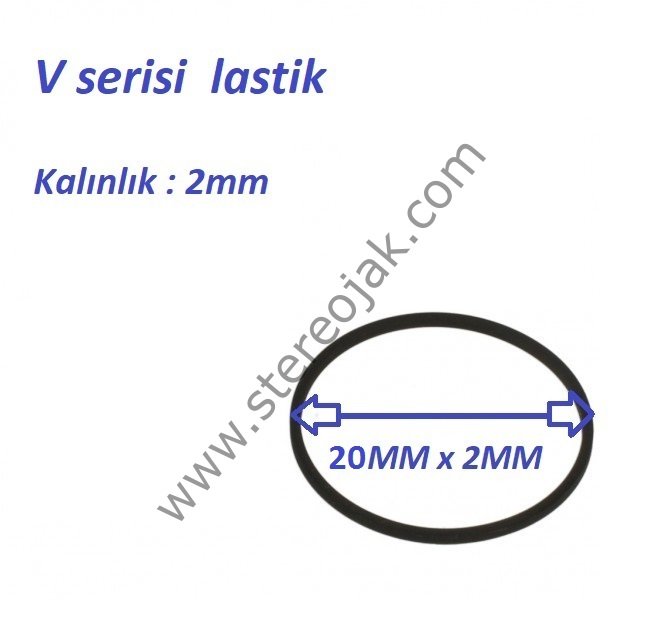 VİDEO LASTİK   20 MM X 2MM X 2MM