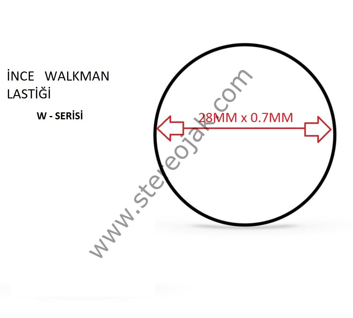 Walkman lastiği  28 mm x 0.7 mm
