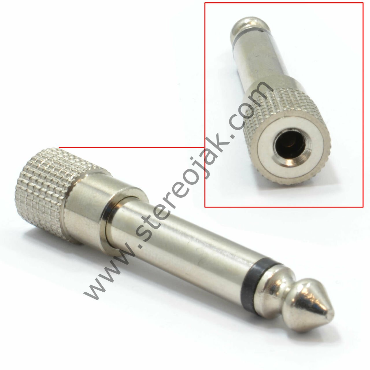 3.5mm Mono Jak'ı 6.3mm Mono Jaka Çevirici Jack ( 3.5mm to 6.35mm 1/4 inch Mono Jack Plug Adapter )  ( KALİTELİ )