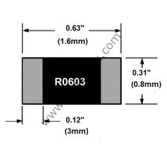 47R %5 603 1/16W SMD Direnç (25 Adetlik Paket)