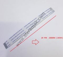 Flat Cable   20PIN    UZUNLUK   100 MM  ( 10 CM )    ( AWM 80C  60V VM-1 )  ( Dayanıklı seri  KOTOBO )