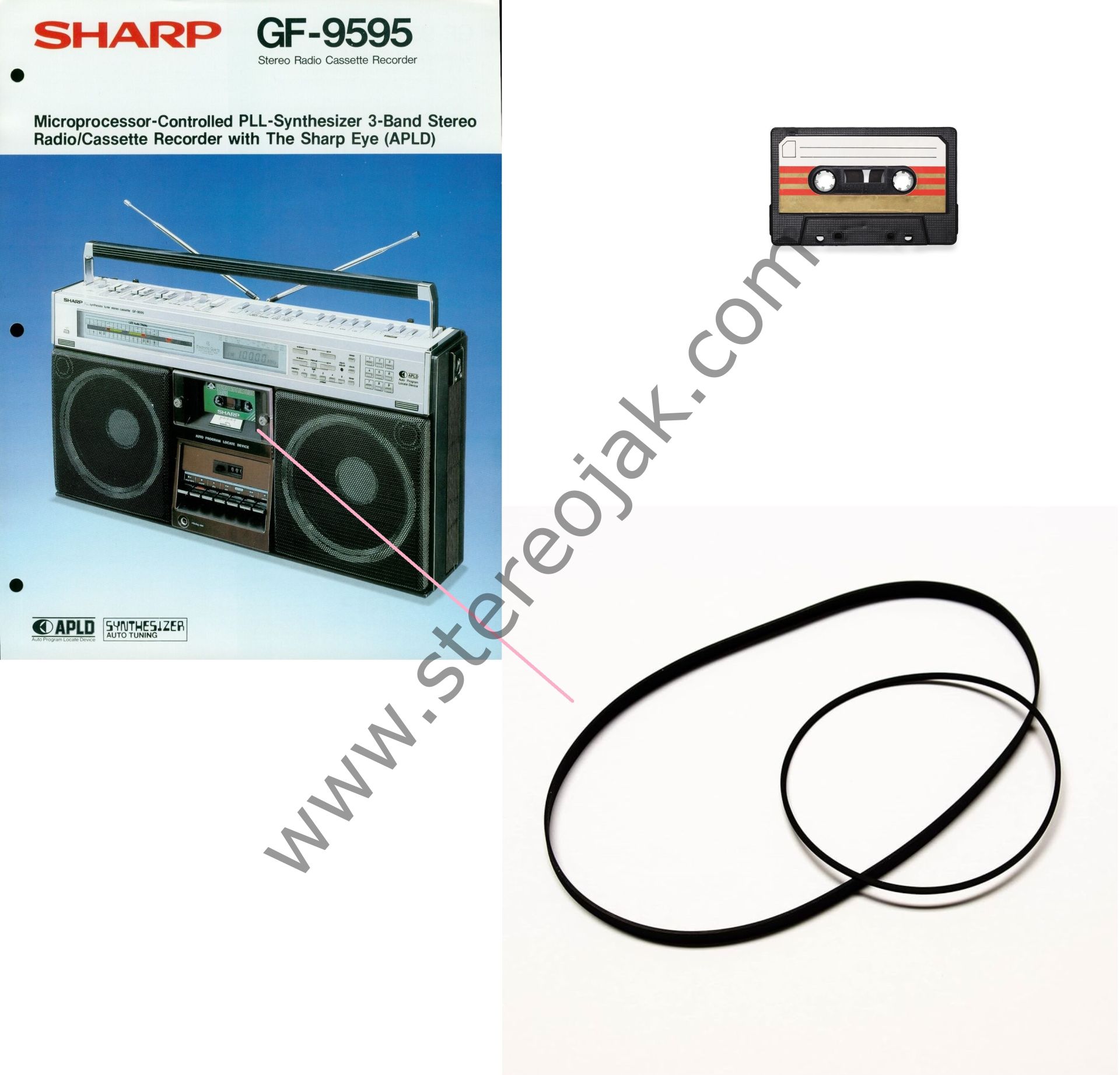 SHARP GF-9595  (  SHARP  MÜZİK  SETİ  LASTİK TAKIMI )