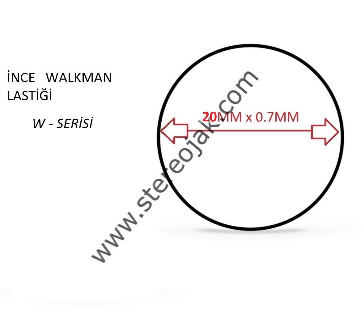 Walkman lastiği 20 mm x 0.7 mm