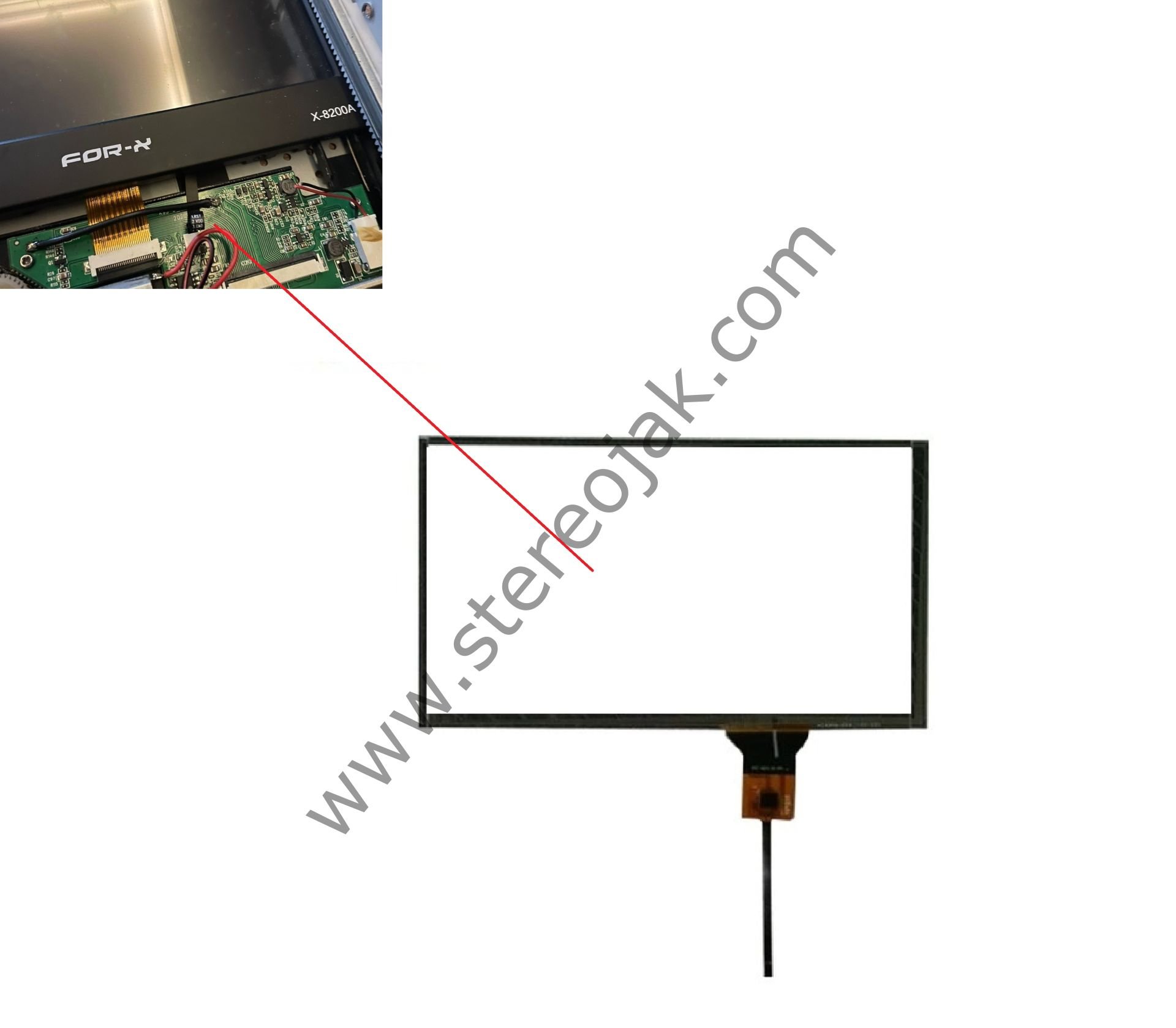 FOR-X     X8200A    INDASH   DIŞ YÜZEY DOKUNMATİK  BÖLÜM