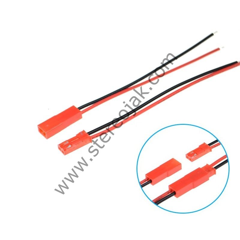 2 Pin Bağlantı Kablosu (Dişi - Erkek Takım) Montaj Kablosu