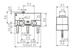 MİNİ MİCRO SWİTCH PALETSİZ , MOUSE SWİTCH ( 2A 125VAC ) Kaliteli