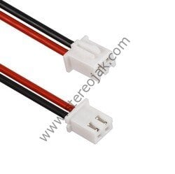 2 pin  6mm  20 cm kablolu soket konnektör  çift tırnaklı kafa