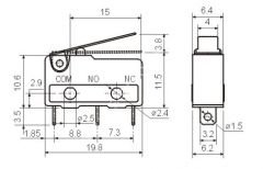 MİCRO SWİTCH-2 , Lehim Tipi Bacak (Kaliteli)  5A 250AC