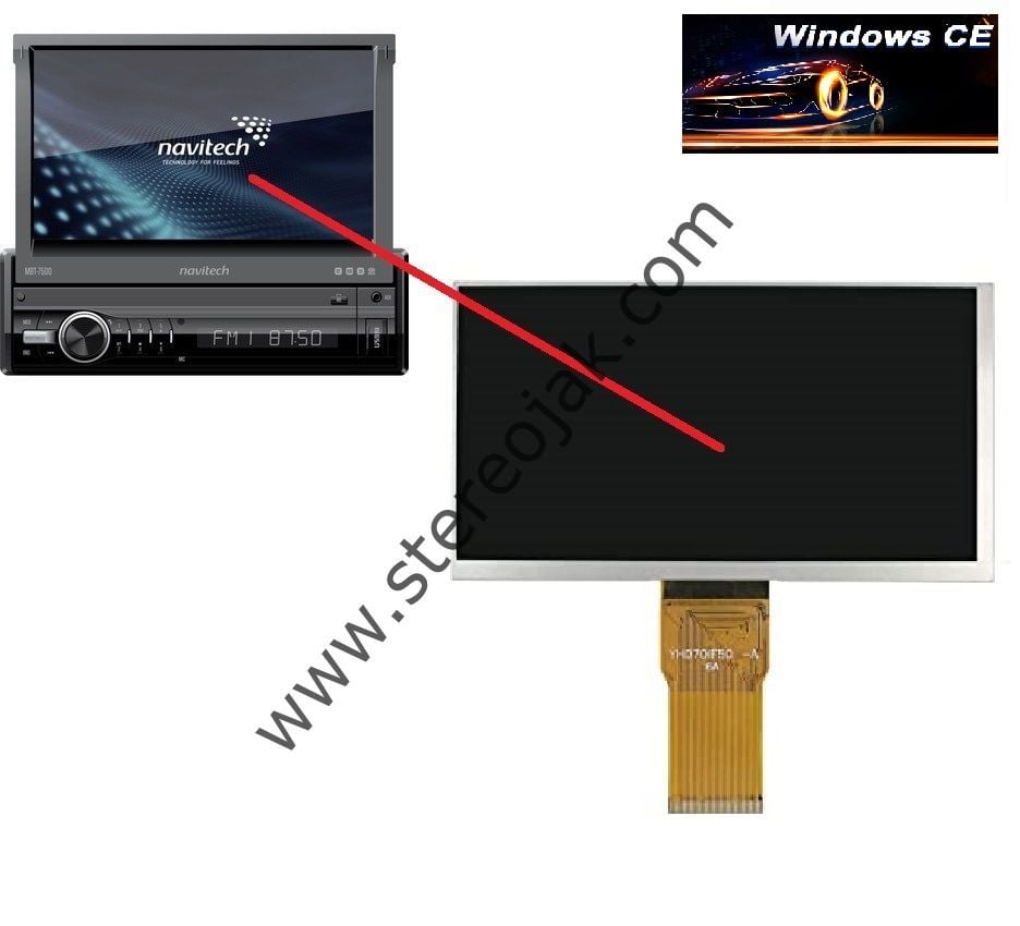 Navitech MBT-7500 7'' Multimedya   LCD EKRANI     ( ZYT070CE5-L01)   (ZY-JX070S570D103B27 )