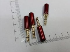 3.5mm stereojak kaliteli kırmızı metalik
