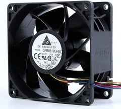 Delta QFR0812UHE, AS50 DC 12V 1.70A 4 wire 4 pin connector 80mm 80X80X38mm Server Square Cooling Fan