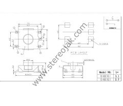 6mmx6mmx2.5mm     5 bacak smd switch