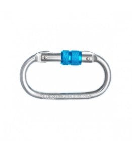 Fixe SYMMETRIC ST Screw Gate Kilitli Karabina Silver-Blue