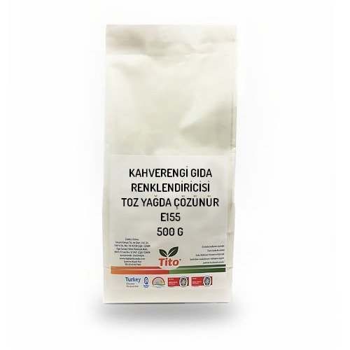 Kahverengi Gıda Renklendiricisi Toz Yağda Çözünür E155 500 g