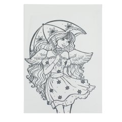 Şemsiyeli Kız Boyama Tuval Seti