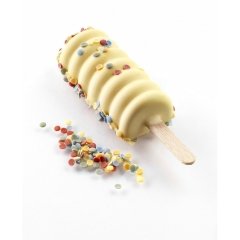 Twister Silikon Dondurma Kalıbı 8 Bölmeli 50 Adet Çubuk Hediyeli