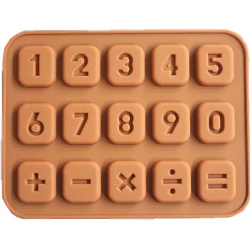 Silikon Rakamlar ve Semboller Çikolata Kalıbı (D047) - 15 Delikli