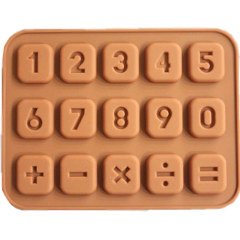 Silikon Rakamlar ve Semboller Çikolata Kalıbı (D047) - 15 Delikli