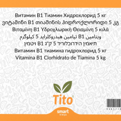 B1 Vitamini Tiamin Hidroklorür 5 kg