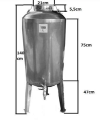 Zeytinyağı Süt Tankı Depolama Tankı 150 litre