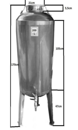 Zeytinyağı Süt Tankı Depolama Tankı 200 litre