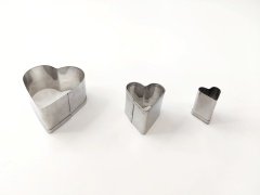 Mini Kalp Volovan Kurabiye Kalıbı Seti 3 Parça